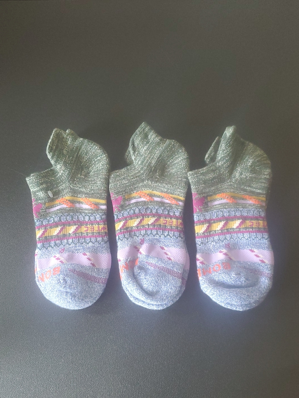 3 BOMBAS HEX-TEC ANKLE SOCKS /SIZE:SMALL ; UNISEX